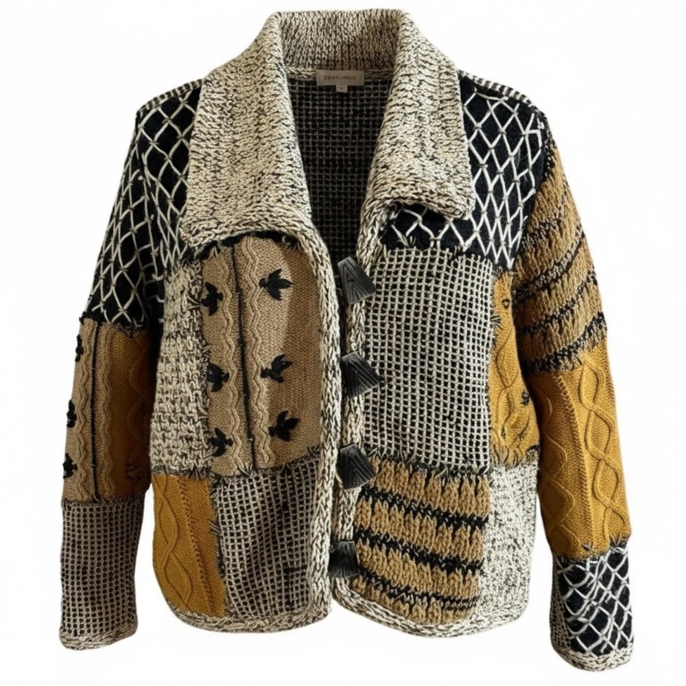 ❤️❤️❤️Talk of the Walk Vintage Patchwork Knit Jacket/Sweater❤️❤️❤️